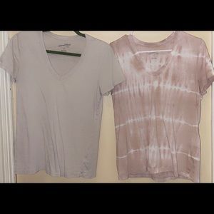 Two V necks.